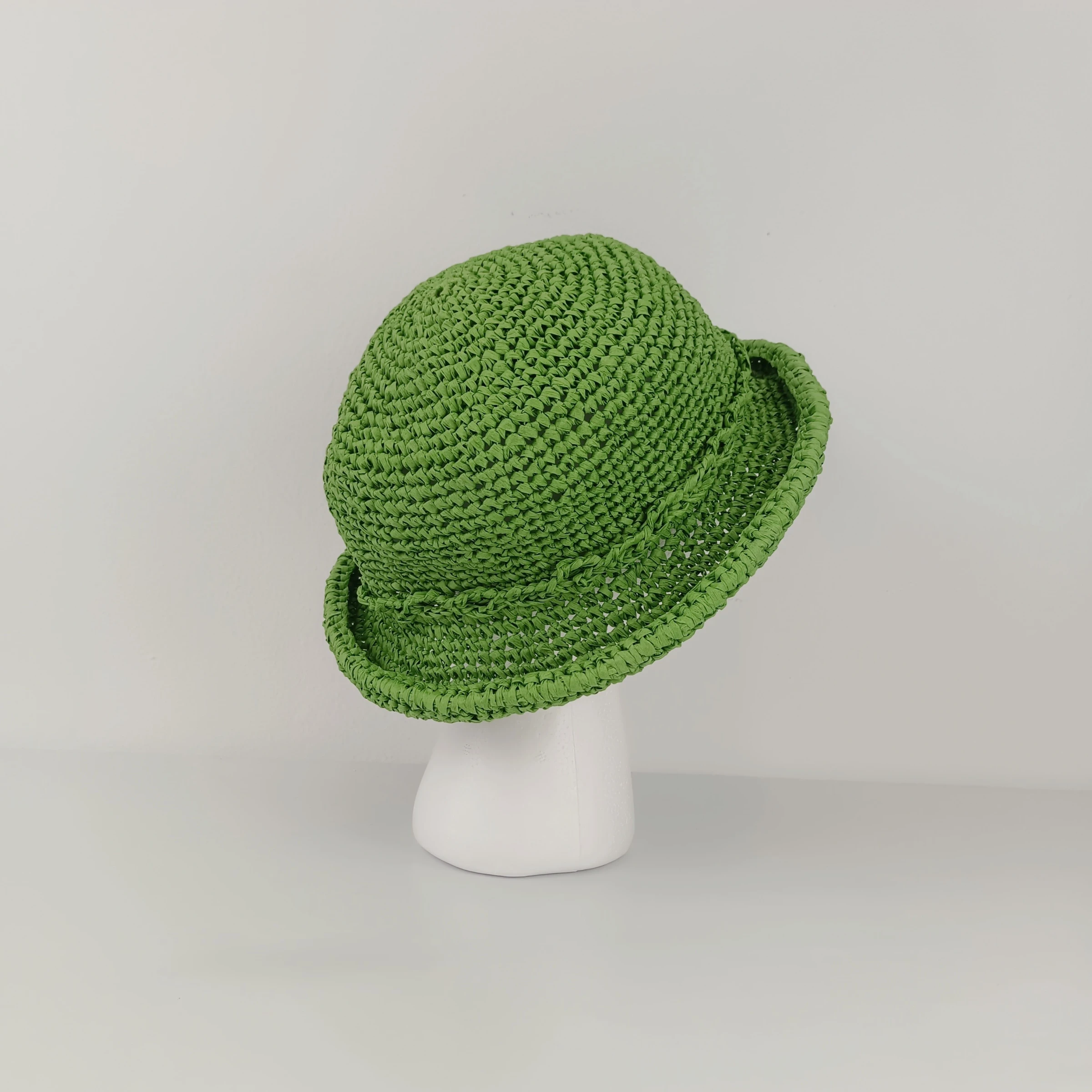 Chapéu de ráfia cor verde maçã – photo 5
